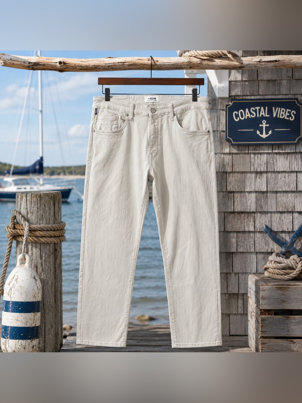 GDW Ride Slim Stretch Jeans 36x32 Beige Slim Fit Denim